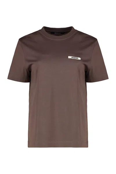 JACQUEMUS GROS GRAIN COTTON CREW-NECK T-SHIRT