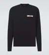 Jacquemus Le Sweatshirt Gros Grain In Black