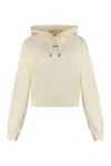 Jacquemus Cotton Hoodie With Drawstring Hood And Ribbed Details In Neutral