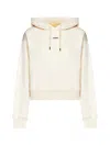 Jacquemus Cotton Hoodie With Drawstring Hood And Ribbed Details In Light Beige