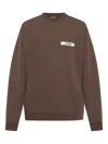Jacquemus Le Sweatshirt Gros Grain Sweatshirt In Brown