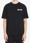 Jacquemus Gros Grain Crewneck T-shirt In Black