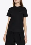 Jacquemus Gros Grain Crewneck T-shirt In Black