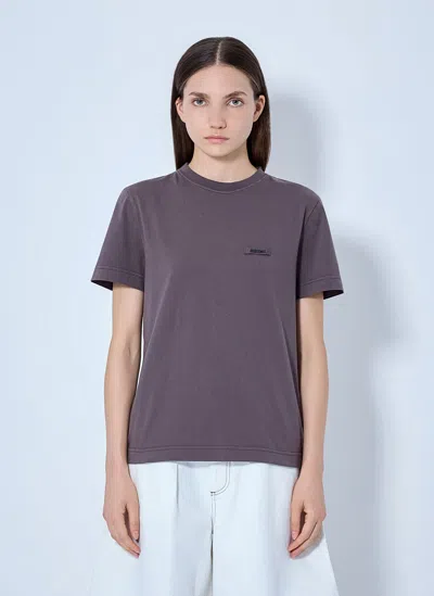 Jacquemus Gros Grain Crewneck T-shirt In Purple
