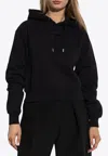 Jacquemus Cropped Drawstring Hoodie With Minimalist Design In Black
