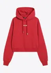 Jacquemus Gros Grain Hooded Sweatshirt In Red