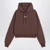 Jacquemus Drawstring Hood Gros-grain Hoodie In Brown