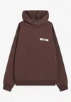 Jacquemus Gros Grain Hooded Sweatshirt In Brown