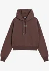 Jacquemus Le Hoodie Gros Grain Hooded Cotton Sweatshirt In Brown