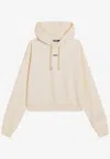 Jacquemus Light Gros Grain Hooded Sweatshirt In White