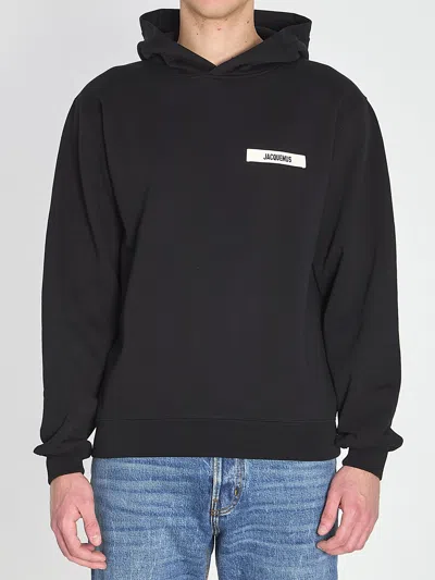 Jacquemus Gros Grain Hoodie In Black