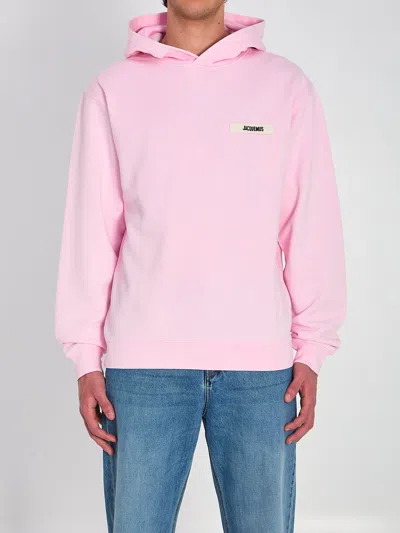 Jacquemus Gros Grain Hoodie In Pink