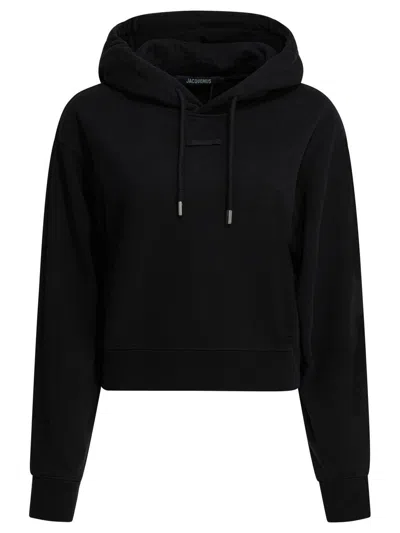 Jacquemus The Grosgrain Hoodie In Black