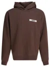 Jacquemus Gros Grain Hooded Sweatshirt In Brown