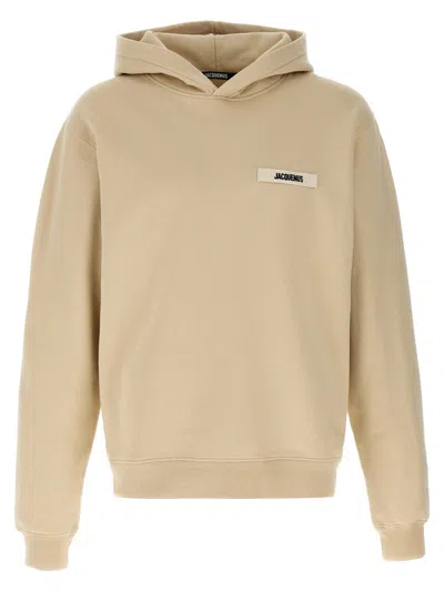 Jacquemus Le Hoodie Gros Grain In Yellow