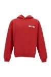 Jacquemus Men Le Hoodie Grosgrain Hooded Sweatshirt In Red