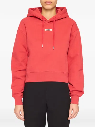 Jacquemus Gros Grain Hoodie In Red