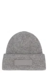 Jacquemus Le Bonnet Gros Grain Wool-blend Beanie In Gray