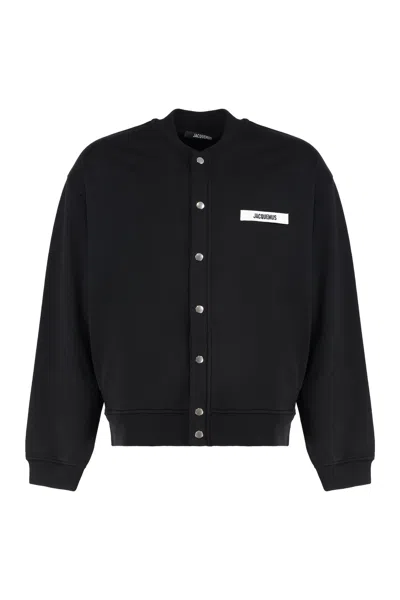 JACQUEMUS JACQUEMUS GROS GRAIN LOGO DETAIL COTTON CARDIGAN