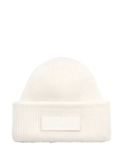 JACQUEMUS GROS GRAIN LOGO-EMBROIDERED BEANIE
