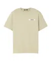 Jacquemus Le T-shirt Gros Grain Beige T-shirt With Logo Patch On The Front In Cotton Man In Brown