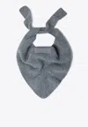 Jacquemus Gros Grain Logo Wool-blend Scarf In Gray