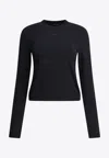 Jacquemus Top Le T-shirt Gros Grain In Cotone Stretch In Black