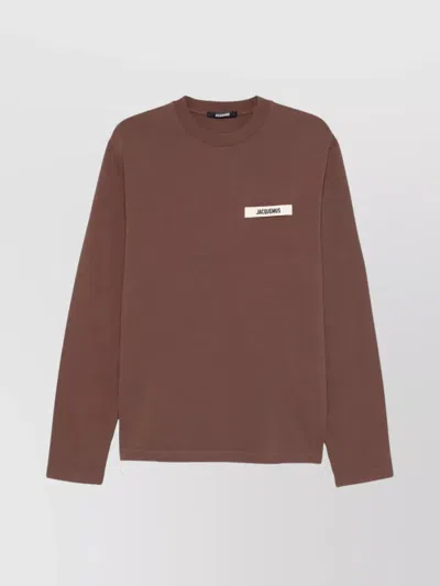 JACQUEMUS GROS GRAIN ML CREW NECK LONG-SLEEVED SHIRT