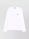 Jacquemus Le Tshirt Gros Grain Cotton Ls  T-shirt In White