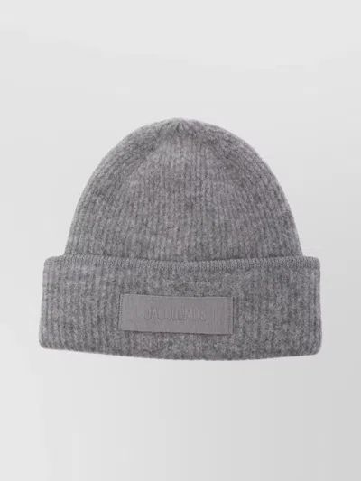 JACQUEMUS GROS GRAIN PLEATED BRIM TURN-UP HAT