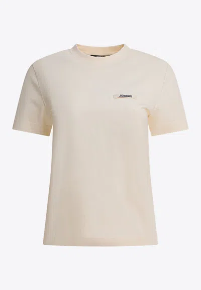 Jacquemus Gros Grain Short-sleeved T-shirt In White
