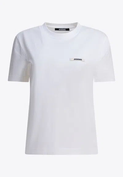 Jacquemus Gros Grain Short-sleeved T-shirt In White