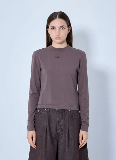 Jacquemus Gros Grain Short-sleeve T-shirt In Purple