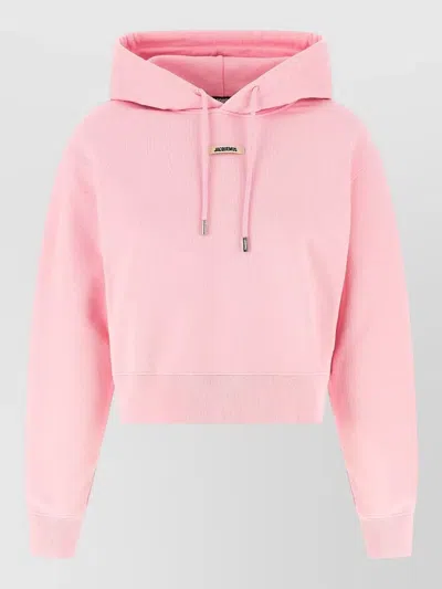 Jacquemus Cotton Hoodie In Pink