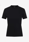 Jacquemus Womens Black Le T-shirt Grosgrain-logo Cotton-jersey T-shirt In Black