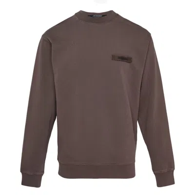 Jacquemus Crewneck Sweatshirt In Gros Grain In Brown