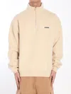 Jacquemus The Gros Grain High-collar Logo Sweatshirt In Neutral