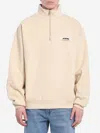 Jacquemus The Gros Grain High-collar Logo Sweatshirt In Beige