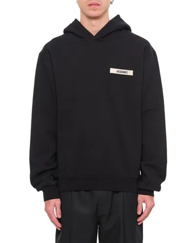 Jacquemus Gros Grain Sweatshirt In Black
