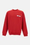 Jacquemus Men Le Hoodie Grosgrain Hooded Sweatshirt In Red