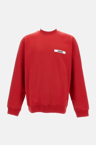 Jacquemus Le Sweatshirt Gros Grain In Red