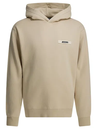 Jacquemus Gros Grain Sweatshirts Beige In Neutral