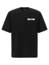 Jacquemus Black Crewneck T-shirt With Logo Detail