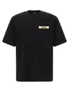 Jacquemus Black Crewneck T-shirt With Logo Detail