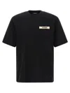 Jacquemus Black Crewneck T-shirt With Logo Detail