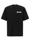 Jacquemus Le T-shirt Gros Grain Cotton T-shirt In Black