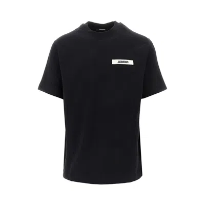 Jacquemus 'gros Grain' T-shirt In Black