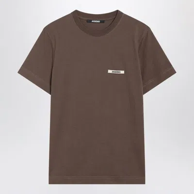 Jacquemus Gros Grain T-shirt In Brown
