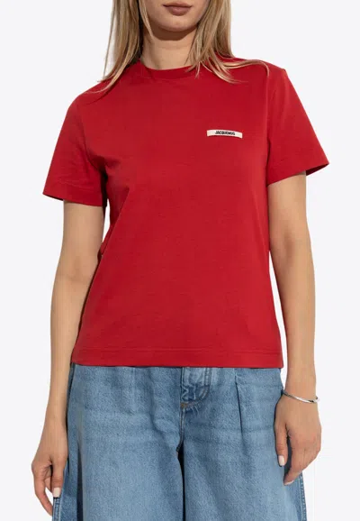 Jacquemus The Gros Grain Short-sleeve T-shirt In Red
