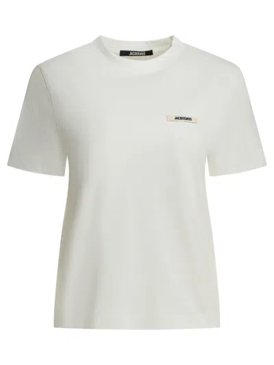 Jacquemus "gros Grain" T-shirt In White